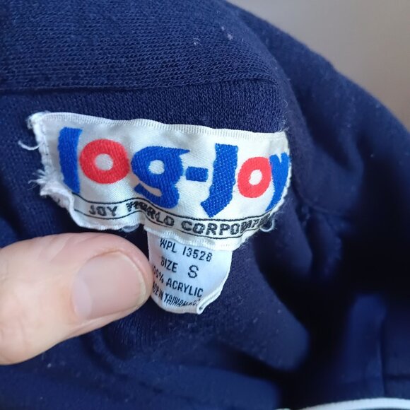 Women's Large Vintage Track Jacket Zip-Up White Stripes 1970's Buttery Jog-Joy - Picture 4 of 7